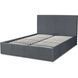 Ліжко двоспальне оксамитове MEBEL ELITE MELIA Velvet 140x200 Темно Сірий