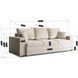 Диван 3-х местный бархатный MEBEL ELITE NICOLO Velvet 238 см Бежевый