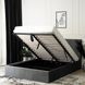 Ліжко двоспальне оксамитове MEBEL ELITE MELIA Velvet 140x200 Темно Сірий