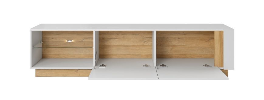 Стенка Perfect Home Арко / Arco A Белый глянец/дуб грандсон фотография
