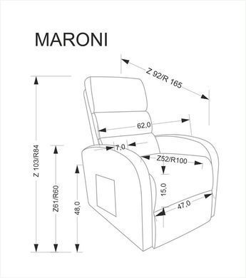 Кресло раскладное MARONI Velvet Halmar Серый фотография