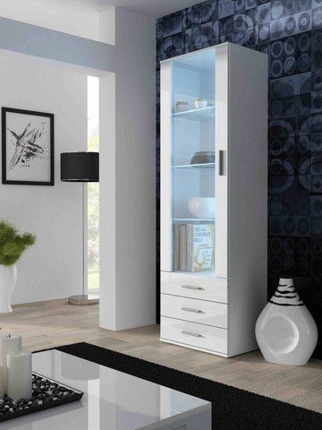 Витрина SOHO S-1 Cama 192 Белый Мат / Белый Глянец фотография