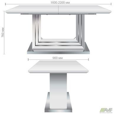 Стіл обідній Camelia AMF 160 (220) X90 Білий фотографія