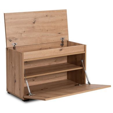 Тумба для взуття MEBEL ELITEM PRATO 80 Дуб Артизан/графіт фотографія