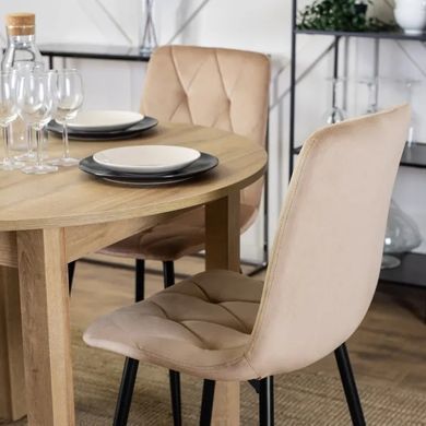 Стул бархатный MEBEL ELITE ROBIN Velvet, Бежевый фотография