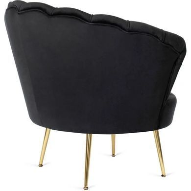 Крісло м'яке оксамитове MEBEL ELITE ANGEL Velvet Чорний фотографія
