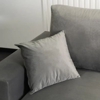 Диван 3-х местный бархатный MEBEL ELITE NICOLO Velvet 238 см Серый фотография