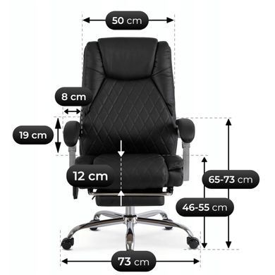 Стілець офісний поворотний з функцію масажу MEBEL ELITE GIORGIO Чорний фотографія