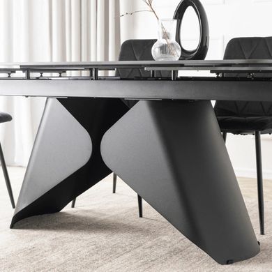 Стол раскладной MEBEL ELITE VERONA 160(240)х90 см Черный мрамор/черный фотография