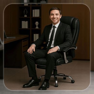 Стілець офісний поворотний з функцію масажу MEBEL ELITE GIORGIO Чорний фотографія