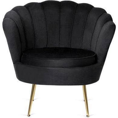 Крісло м'яке оксамитове MEBEL ELITE ANGEL Velvet Чорний фотографія