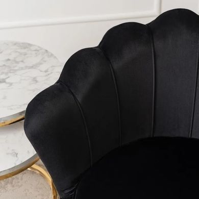 Крісло м'яке оксамитове MEBEL ELITE ANGEL Velvet Чорний фотографія