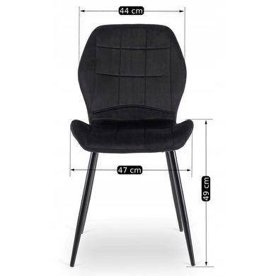 Комплект стіл MEBEL ELITE EDWIN 160(260)х90 см Дуб Золотий / Чорний +6 стільці IRYS Чорний фотографія