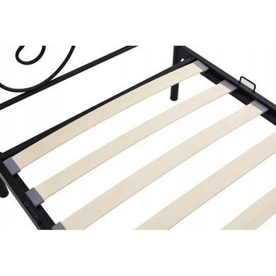 Кровать односпальная металлическая 90x200 MEBEL ELITE LORDI Black Черный фотография