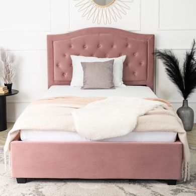 Кровать бархатная MEBEL ELITE APOLLO Velvet 120x200см Розовая фотография