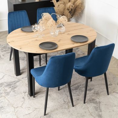 Стілець оксамитовий MEBEL ELITE BARI Velvet Синій фотографія
