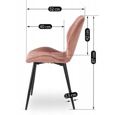Стул бархатный MEBEL ELITE IRYS Velvet Розовый фотография