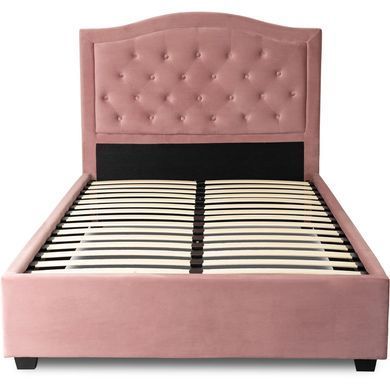 Кровать бархатная MEBEL ELITE APOLLO Velvet 120x200см Розовая фотография