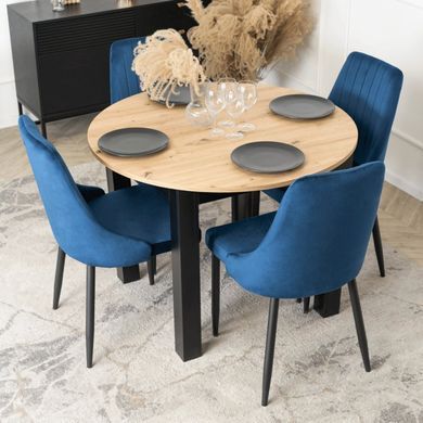 Стілець оксамитовий MEBEL ELITE BARI Velvet Синій фотографія