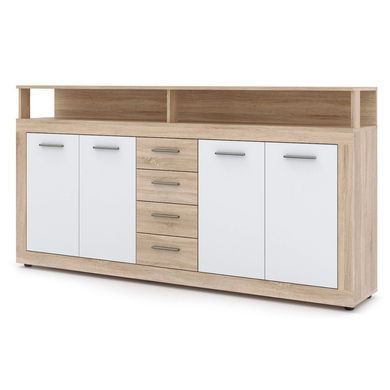Комод MEBEL ELITE BLAGO 190 дуб сонома/белый фотография