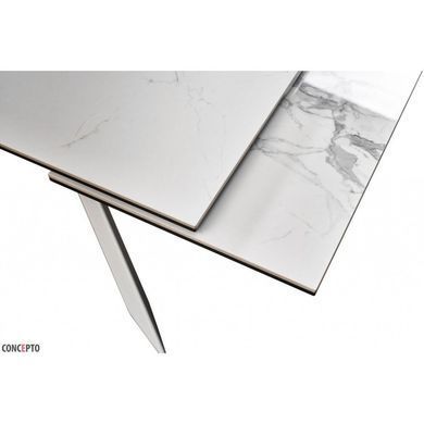 Стіл Обідній GRACIO STRATURARIO WHITE КЕРАМІКА 160-240 см Concepto Білий повністю / White фотографія