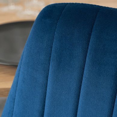 Стілець оксамитовий MEBEL ELITE BARI Velvet Синій фотографія