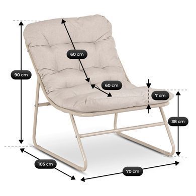Комплект садових меблів MEBEL ELITE MEGARA Беж