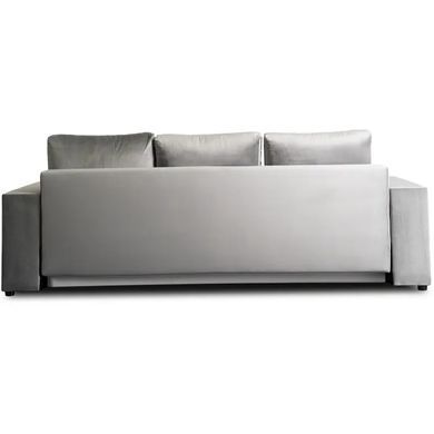 Диван 3-х местный бархатный MEBEL ELITE NICOLO Velvet 238 см Серый фотография