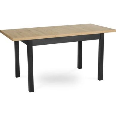 Стіл розкладний MEBEL ELITE SKUBI 120(160)х75 см Дуб рив'єра / чорний фотографія