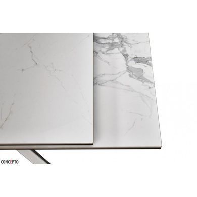 Стіл Обідній GRACIO STRATURARIO WHITE КЕРАМІКА 160-240 см Concepto Білий повністю / White фотографія