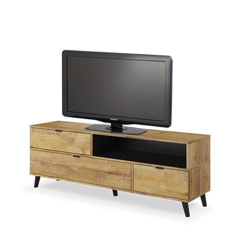 ТВ Тумба NEST RTV-1 Halmar 160x55 Дуб лефкас / Черный фотография