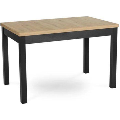 Стол раскладной MEBEL ELITE SKUBI 120(160)х75 см Дуб ривьера / черный фотография