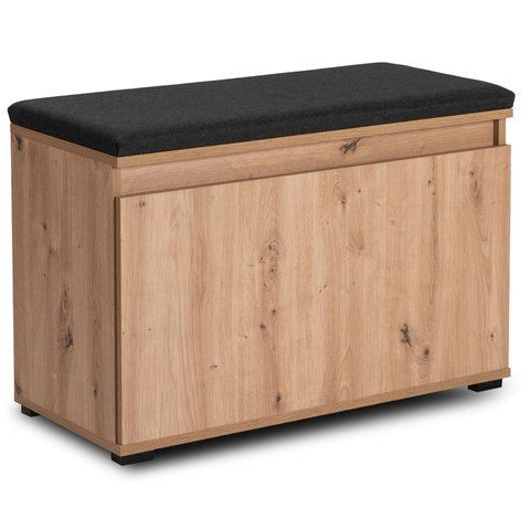 Тумба для взуття MEBEL ELITEM PRATO 80 Дуб Артизан/графіт фотографія