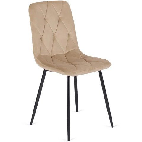 Стул бархатный MEBEL ELITE ROBIN Velvet, Бежевый фотография
