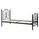 Кровать односпальная металлическая 90x200 MEBEL ELITE LORDI Black Черный