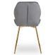 Стул бархатный MEBEL ELITE LUCKY Velvet Серый / Золотой