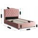 Кровать бархатная MEBEL ELITE APOLLO Velvet 120x200см Розовая
