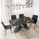 Стол раскладной MEBEL ELITE VERONA 160(240)х90 см Черный мрамор/черный
