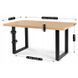 Комплект стіл MEBEL ELITE EDWIN 160(260)х90 см Дуб Золотий / Чорний +6 стільці IRYS Чорний