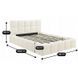 Ліжко двоспальне MEBEL ELITE MURACJA 140x200 см Кремовий Букле