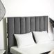 Кровать двуспальная бархатная MEBEL ELITE EMILIO Velvet 160x200 см Серый