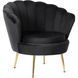 Кресло мягкое бархатное MEBEL ELITE ANGEL Velvet Черный фотография