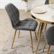 Стул бархатный MEBEL ELITE LUCKY Velvet Серый / Золотой