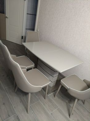 Стіл розкладний TM-50-1 VETRO 120x80 Капучино / Латте фотографія