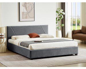 Кровать COLUMBIA Velvet Signal 160x200 Серый фотография