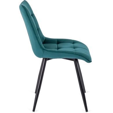 Стілець оксамитовий MEBEL ELITE RIO Velvet, Бірюзовий фотографія