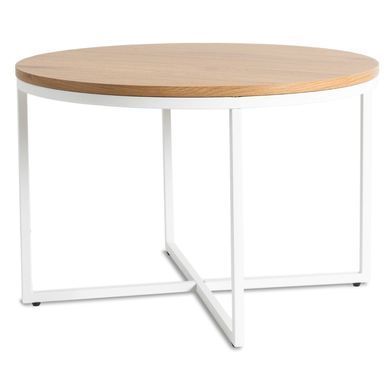 Журнальний столик HANTEL MEBEL ELITE 70x70 Дуб золотий/ Білий фотографія