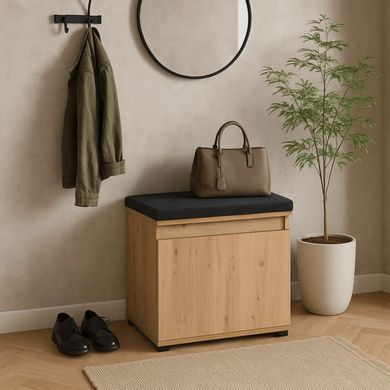 Тумба для взуття MEBEL ELITEM VENORA 60 Дуб Артизан/графіт фотографія