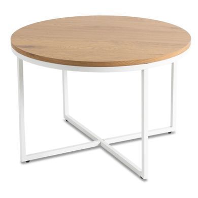 Журнальний столик HANTEL MEBEL ELITE 70x70 Дуб золотий/ Білий фотографія