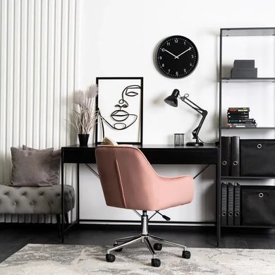Стул офисный поворотный бархатный MEBEL ELITE FABIO Velvet Розовый фотография